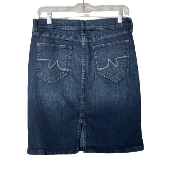 !It Denim Dark Blue Jean Denim Mini Skirt Size 26 - Picture 8 of 11